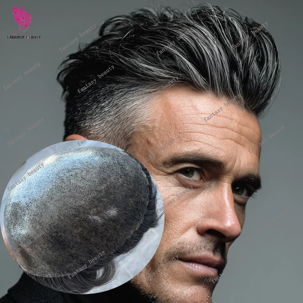 Super Natural Hairline 1B20 1B50 1B80 1b10 Brown Grey Men Toupee Human Hair 0.1mm Thin Skinlike PU Injection Base Man Prosthesis
Super Natural Hairline 1B20 1B50 1B80 1b10 Brown Grey Men Toupee Human Hair 0.1mm Thin Skinlike PU Injection Base Man Prosthesis