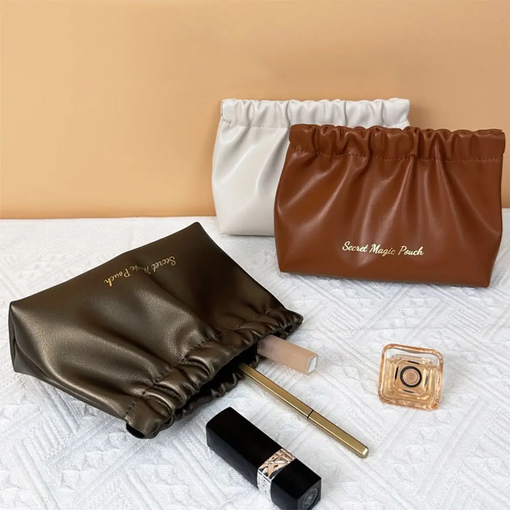 Korean Style PU Leaf Spring Bag Solid Color Self-closing Cosmetic Bag Storage Bag Small Item Bags Women
Korean Style PU Leaf Spring Bag Solid Color Self-closing Cosmetic Bag Storage Bag Small Item Bags Women