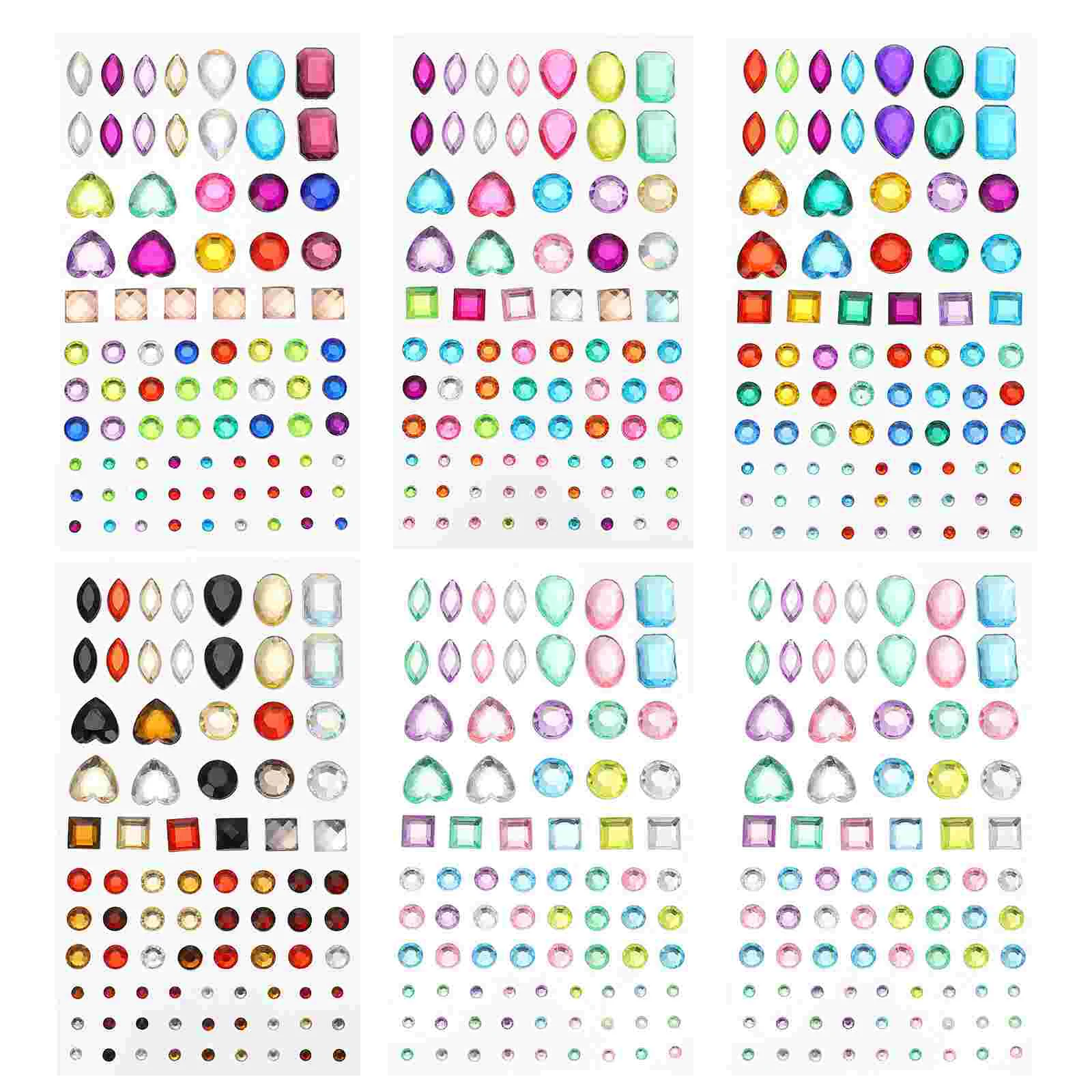 6 Sheets Crystal Diamond Sticker Rhinestones Stickers for Crafts Decoration Valentine's Day Face Gems Sparkly Sequins Black
6 Sheets Crystal Diamond Sticker Rhinestones Stickers for Crafts Decoration Valentine's Day Face Gems Sparkly Sequins Black