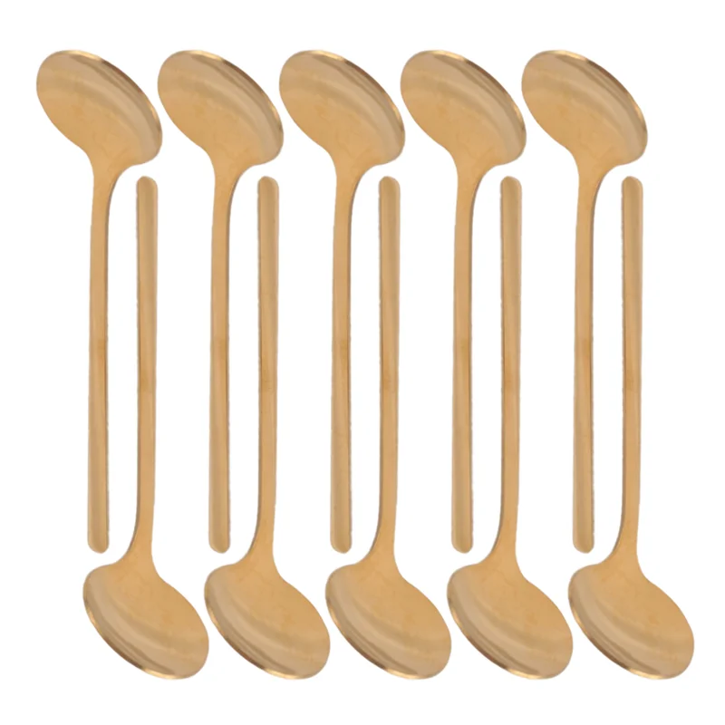 MAKE-Stainless Steel 10 Pcs Espresso Spoons Teaspoons For Coffee Sugar Dessert Cake Ice Cream Soup Antipasto (Gold)
MAKE-Stainless Steel 10 Pcs Espresso Spoons Teaspoons For Coffee Sugar Dessert Cake Ice Cream Soup Antipasto (Gold)