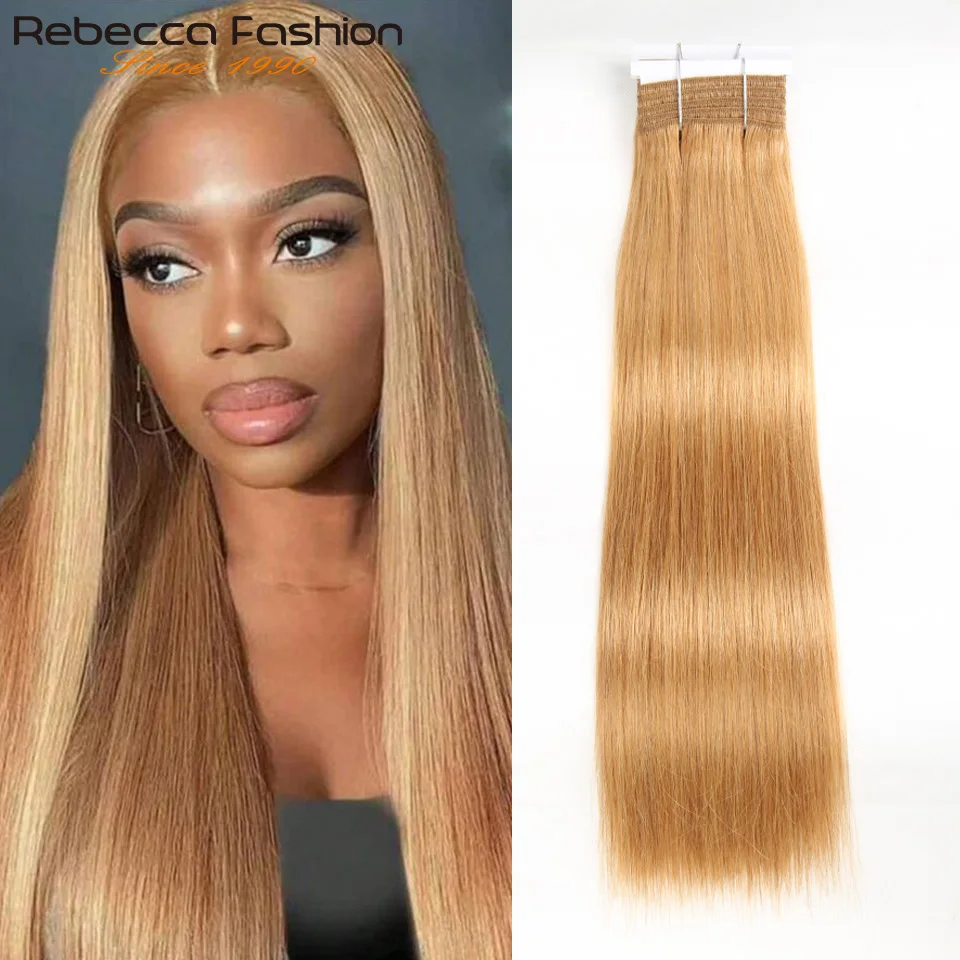 Rebecca Hair Honey Blonde #27 Straight Hair Double Drawn Natural Human Hair Weave Bundles Remy 6# 8# Human Hair Extensions
Rebecca Hair Honey Blonde #27 Straight Hair Double Drawn Natural Human Hair Weave Bundles Remy 6# 8# Human Hair Extensions