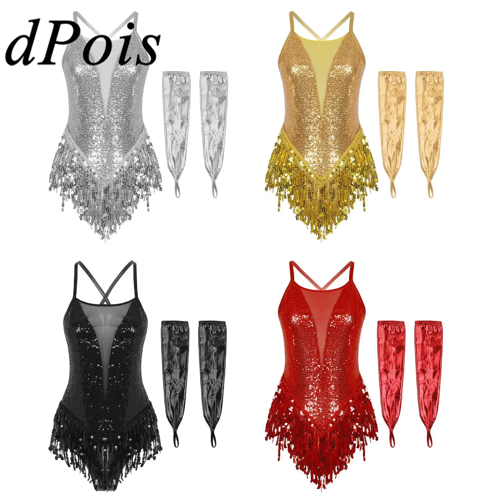 Women Tassel Bodysuit Latin Dance Outfits For Cocktail Party Costumes Fringe Jumpsuit Tango Salsa Ballroom Leotard With Gloves
Women Tassel Bodysuit Latin Dance Outfits For Cocktail Party Costumes Fringe Jumpsuit Tango Salsa Ballroom Leotard With Gloves