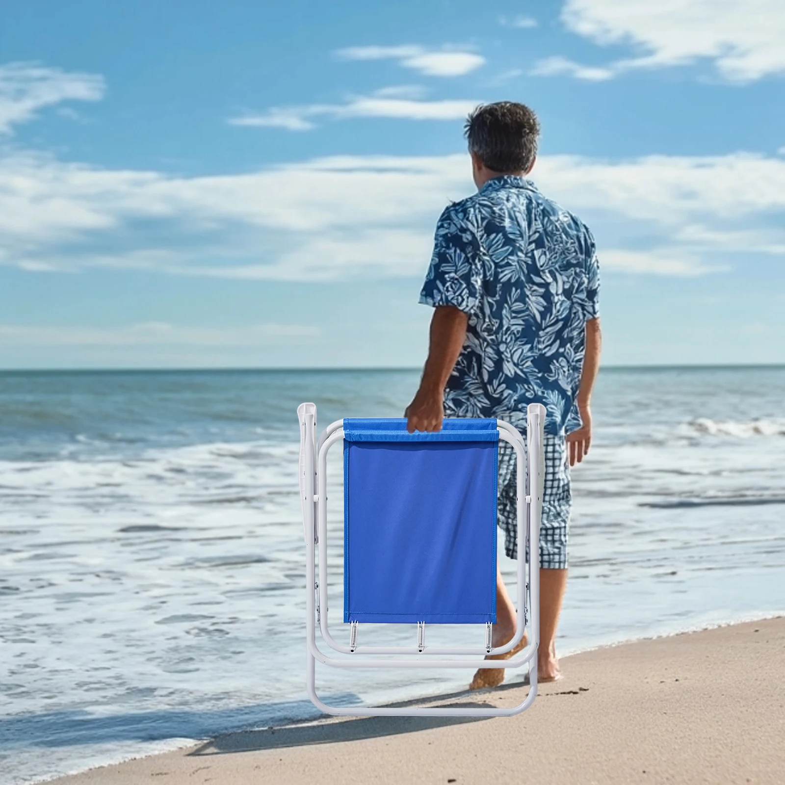 1Pc Seat Height 14 "Width 17" Deep 15 "Blue, with umbrella, iron beach chair, Oxford cloth 120kg
1Pc Seat Height 14 "Width 17" Deep 15 "Blue, with umbrella, iron beach chair, Oxford cloth 120kg