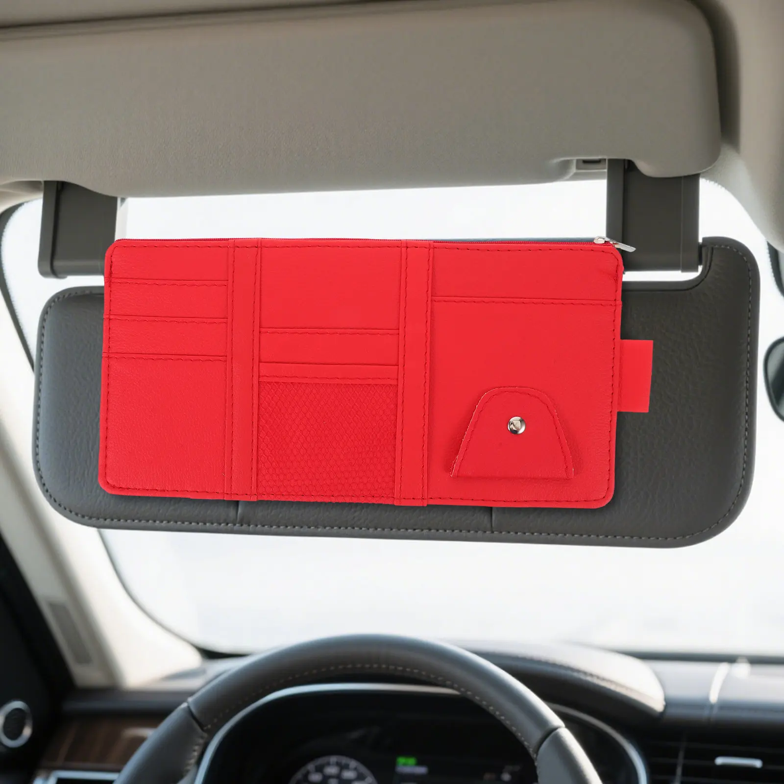 Vehicle Sun Visor Organizer Multi-Pocket Zipper Pouch Car Interior Storage Holder Sunglasses Card Document Suv Truck
Vehicle Sun Visor Organizer Multi-Pocket Zipper Pouch Car Interior Storage Holder Sunglasses Card Document Suv Truck