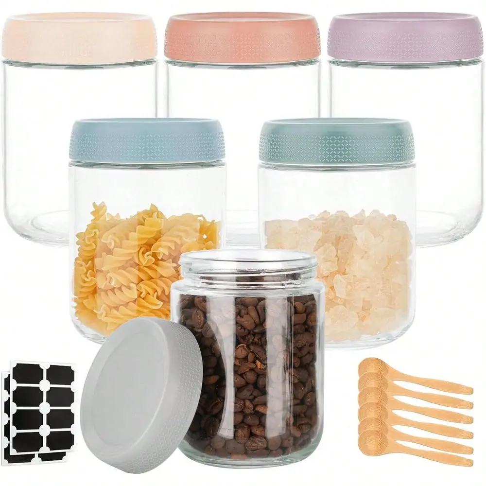 16oz Glass Jars With Airtight Lids, Six Wooden Spoons And Stickers, Overnight Oats Containers With Lids, Wide Mouth Mason Salad
16oz Glass Jars With Airtight Lids, Six Wooden Spoons And Stickers, Overnight Oats Containers With Lids, Wide Mouth Mason Salad
