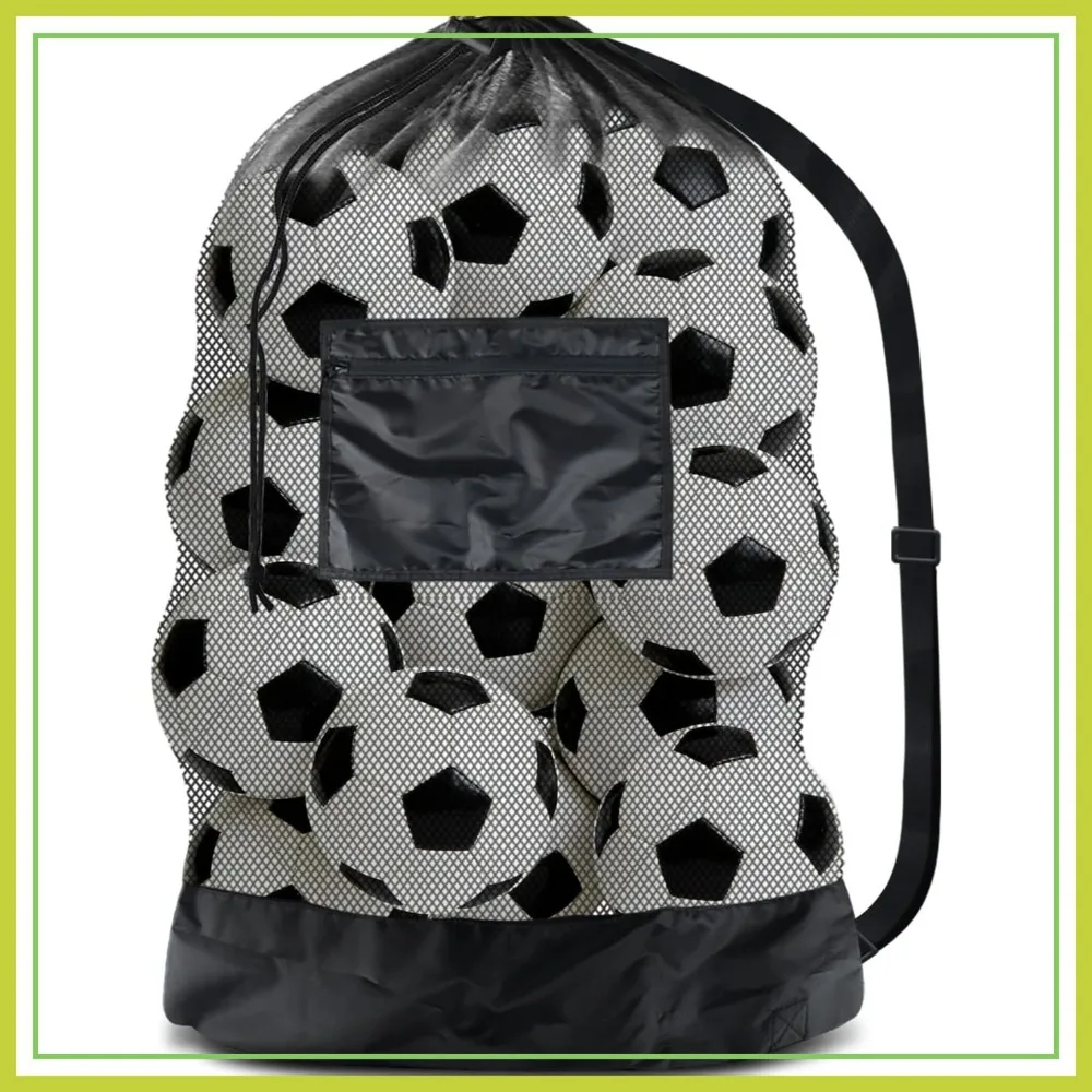 Extra Large Soccer Ball Net Bag, 40x30 Inch Drawstring Mesh Bag with Zipper Pocket for Gym, Beach, and Sports Gear
Extra Large Soccer Ball Net Bag, 40x30 Inch Drawstring Mesh Bag with Zipper Pocket for Gym, Beach, and Sports Gear