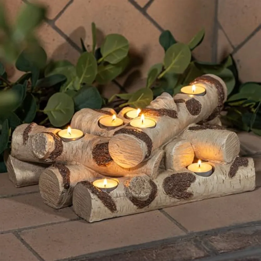 Faux Birch Fireplace Candle Holder, Resin Log Insert for Fireplace Decor, Holds 8 Fireplace Candles for Inside Fireplace, Cozy
Faux Birch Fireplace Candle Holder, Resin Log Insert for Fireplace Decor, Holds 8 Fireplace Candles for Inside Fireplace, Cozy