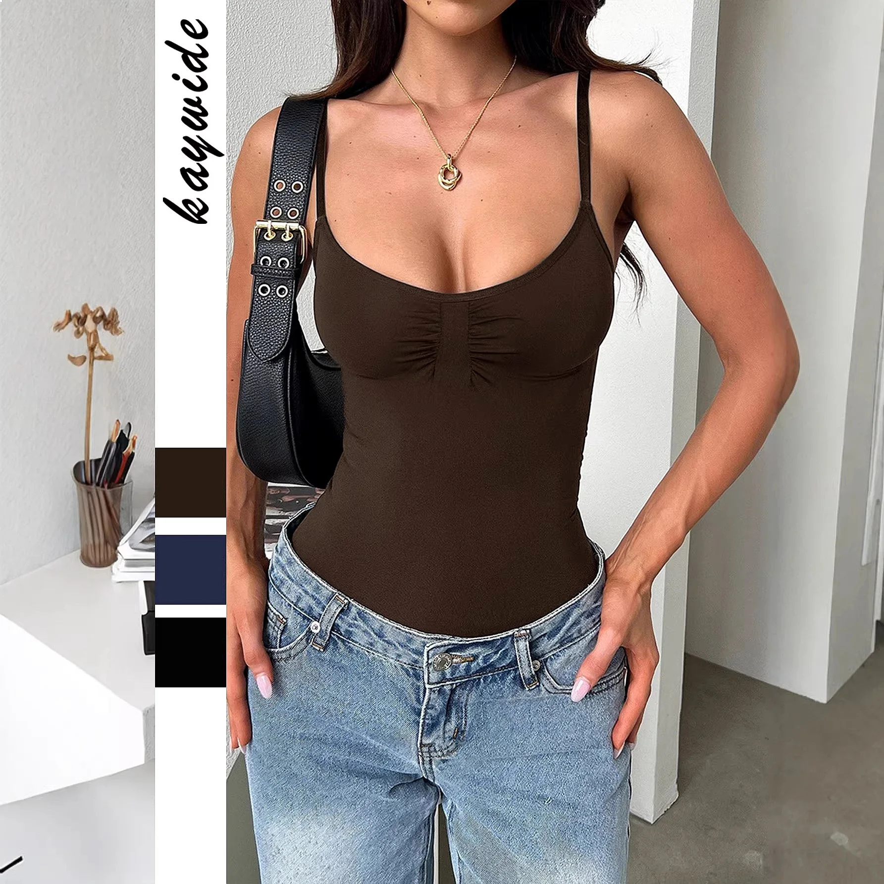 Y2K Sexy Vest Top for Women Summer Sleeveless Tank Tops Blouse Camisole Jumpsuit Playsuit
Y2K Sexy Vest Top for Women Summer Sleeveless Tank Tops Blouse Camisole Jumpsuit Playsuit