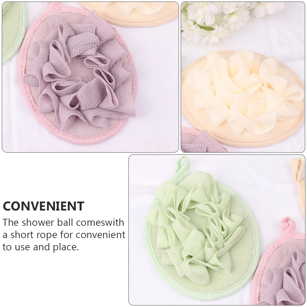 4 Pcs Shower Ball Pure Color Soft Bath Scrubber Mesh Bubble Net Body Cleansing Bath Poufs Eco Friendly Safe Use Rich Bubbles
4 Pcs Shower Ball Pure Color Soft Bath Scrubber Mesh Bubble Net Body Cleansing Bath Poufs Eco Friendly Safe Use Rich Bubbles
