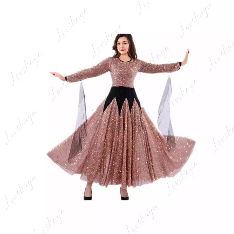 Long Sleeve Big Swing Modern Dance Dress Ballroom Performance Costume
Long Sleeve Big Swing Modern Dance Dress Ballroom Performance Costume
