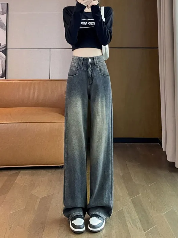 American Sle Wide Leg Jeans Women's Spring Autumn Loose Slim High Waist Dra Floor-Length Narrow Straight Cut Pants
American Sle Wide Leg Jeans Women's Spring Autumn Loose Slim High Waist Dra Floor-Length Narrow Straight Cut Pants