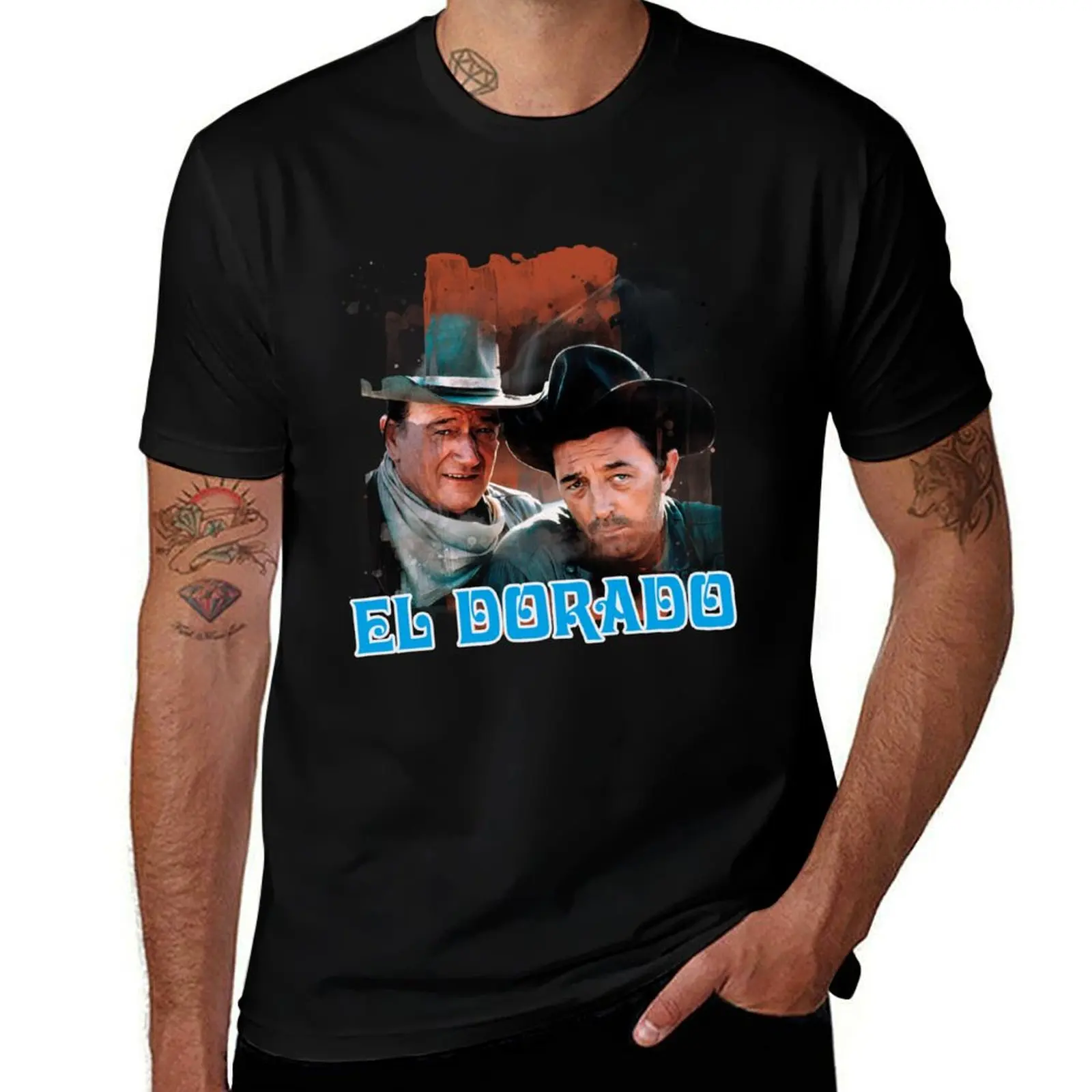 John Wayne Robert Mitchum, Western El Dorado, film 1966 T-Shirt Casual Loose Short Sleeve Tee for Men
John Wayne Robert Mitchum, Western El Dorado, film 1966 T-Shirt Casual Loose Short Sleeve Tee for Men
