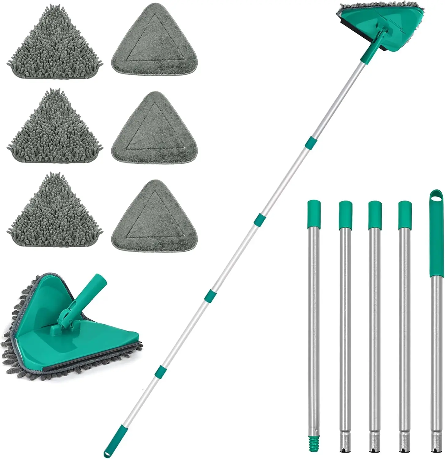 Wall Cleaner Mop with Long Handle 82 Inches, 3-in-1 Ceiling Cleaning Tool Duster with 6 Replacement Microfiber Chenille Pads
Wall Cleaner Mop with Long Handle 82 Inches, 3-in-1 Ceiling Cleaning Tool Duster with 6 Replacement Microfiber Chenille Pads
