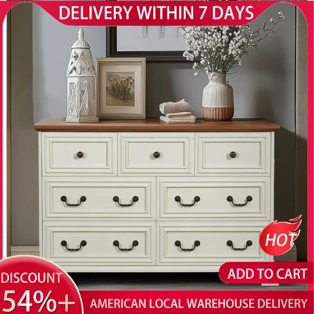 7 Drawers Dresser, Tall Dresser TV Stand with Drawers & Metal Handles, Rustic Wood Storage Dressers Organizer for Living Room,
7 Drawers Dresser, Tall Dresser TV Stand with Drawers & Metal Handles, Rustic Wood Storage Dressers Organizer for Living Room,