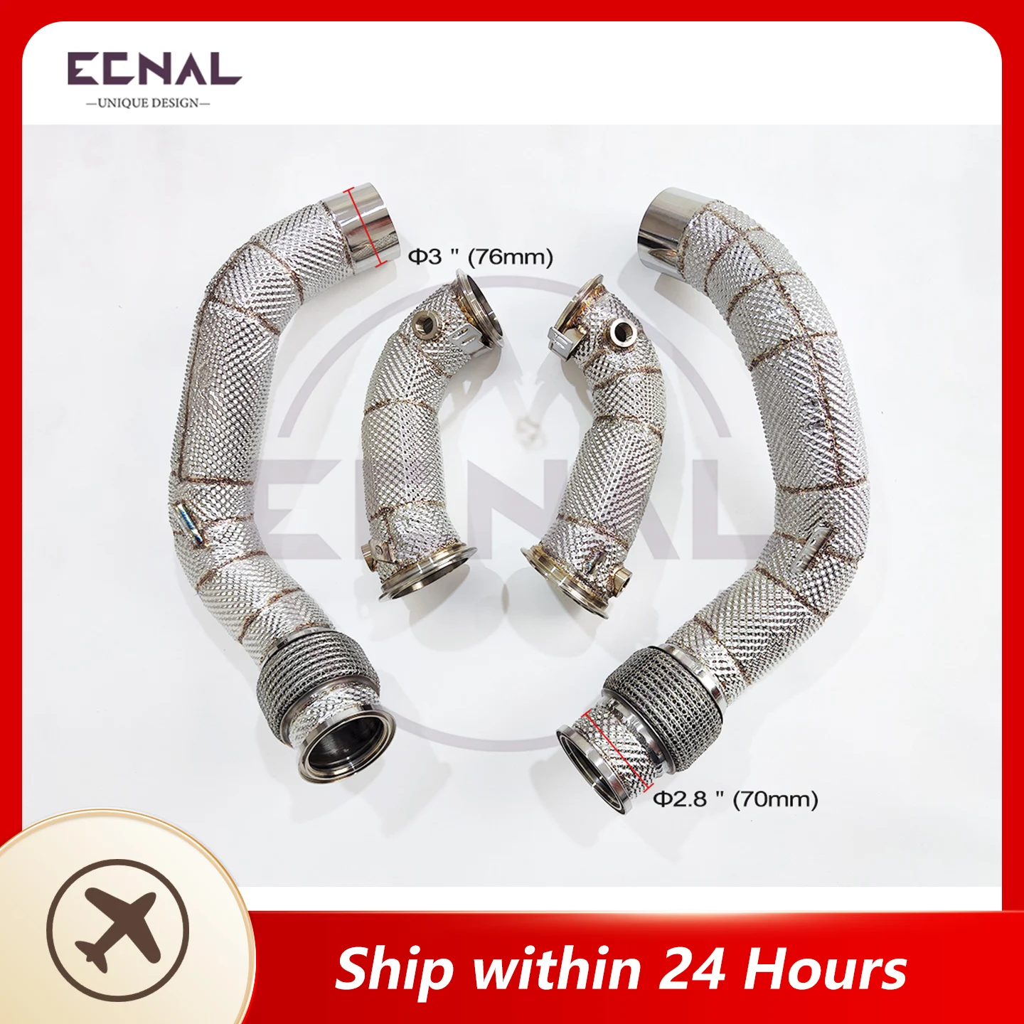 Ecnal Exhaust Downpipe & Front Pipe for BMW M5 F90 V8 4.4T 3inches to 2.75inches SS304 Car Sport Exhaust Pipe
Ecnal Exhaust Downpipe & Front Pipe for BMW M5 F90 V8 4.4T 3inches to 2.75inches SS304 Car Sport Exhaust Pipe