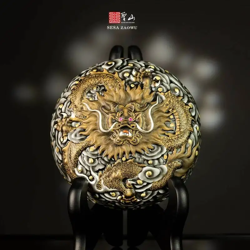 Holy Mountain Heavy Industry Carved And Hand-Painted Golden Dragon Supreme Gemstone Inlaid With Gold Ceramic Large Lid Tea Set
Holy Mountain Heavy Industry Carved And Hand-Painted Golden Dragon Supreme Gemstone Inlaid With Gold Ceramic Large Lid Tea Set