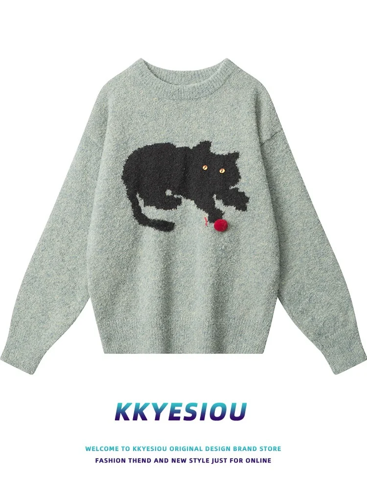KKyesiou American Retro College Sle Knitted Sweater ex Casual Versatile Couple Sweater round Ne Long Sve
KKyesiou American Retro College Sle Knitted Sweater ex Casual Versatile Couple Sweater round Ne Long Sve