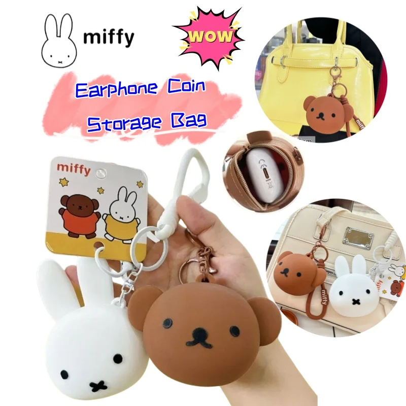 New Miffy High-value Creative Personality Mini Headset Coin Silicone Storage Bag Cartoon Cute Keychain Pendant Birthday Gift
New Miffy High-value Creative Personality Mini Headset Coin Silicone Storage Bag Cartoon Cute Keychain Pendant Birthday Gift