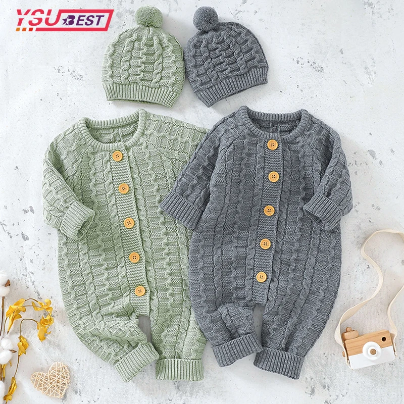 0-24M Warm Baby Clothing Girls Knit Romper Newborn Infant Toddler Boy Girl Knit Jumpsuit + Hat Autumn Long Sleeve Baby Outfits
0-24M Warm Baby Clothing Girls Knit Romper Newborn Infant Toddler Boy Girl Knit Jumpsuit + Hat Autumn Long Sleeve Baby Outfits