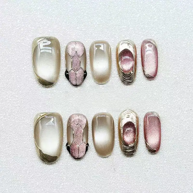 "Medusa" kawaii cute cat eye press-on nails | custom hand-painted nails | coffin nails/false nails/stick-on nails
"Medusa" kawaii cute cat eye press-on nails | custom hand-painted nails | coffin nails/false nails/stick-on nails