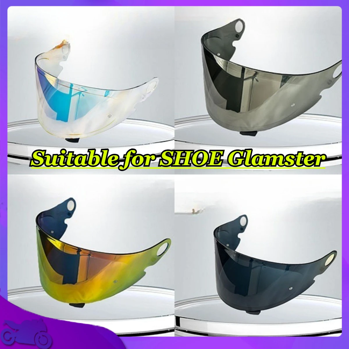 Sunshade lens replacement for UV-protective and scratch-resistant windshield motorcycle accessories suitable for SHOE Glamster
Sunshade lens replacement for UV-protective and scratch-resistant windshield motorcycle accessories suitable for SHOE Glamster