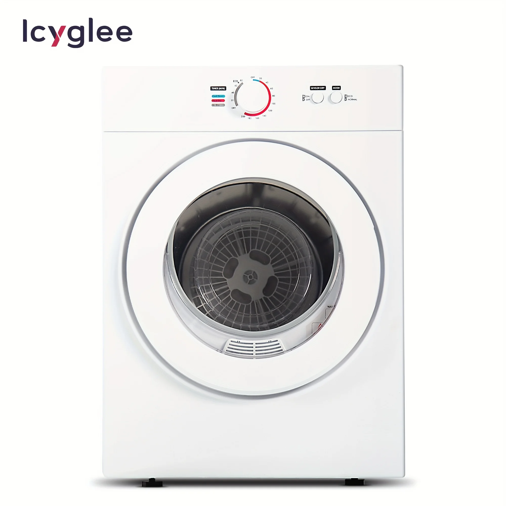 ICYGLEE 1.6/1.85/2.8 Cu. Ft. Compact Clothes Dryer with Stainless Steel Lined Exhaust Duct, Portable Four-Function Dryer Machine, Perfect for Apartments, Dorms, RVs, White
ICYGLEE 1.6/1.85/2.8 Cu. Ft. Compact Clothes Dryer with Stainless Steel Lined Exhaust Duct, Portable Four-Function Dryer Machine, Perfect for Apartments, Dorms, RVs, White