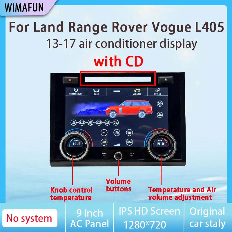 10.1-inch upgraded climate control panel Air conditioning control panel for 2013-2017 Land Rover Range Rover Vogue L405
10.1-inch upgraded climate control panel Air conditioning control panel for 2013-2017 Land Rover Range Rover Vogue L405