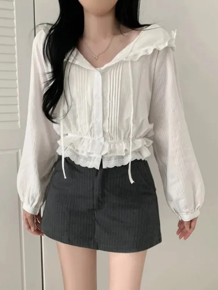 Ele Long Sve irt Women's Elastic Waist Design Floral Trim Casual Chic Sle Autumn Faion Ladies' Premium Knitwear
Ele Long Sve irt Women's Elastic Waist Design Floral Trim Casual Chic Sle Autumn Faion Ladies' Premium Knitwear