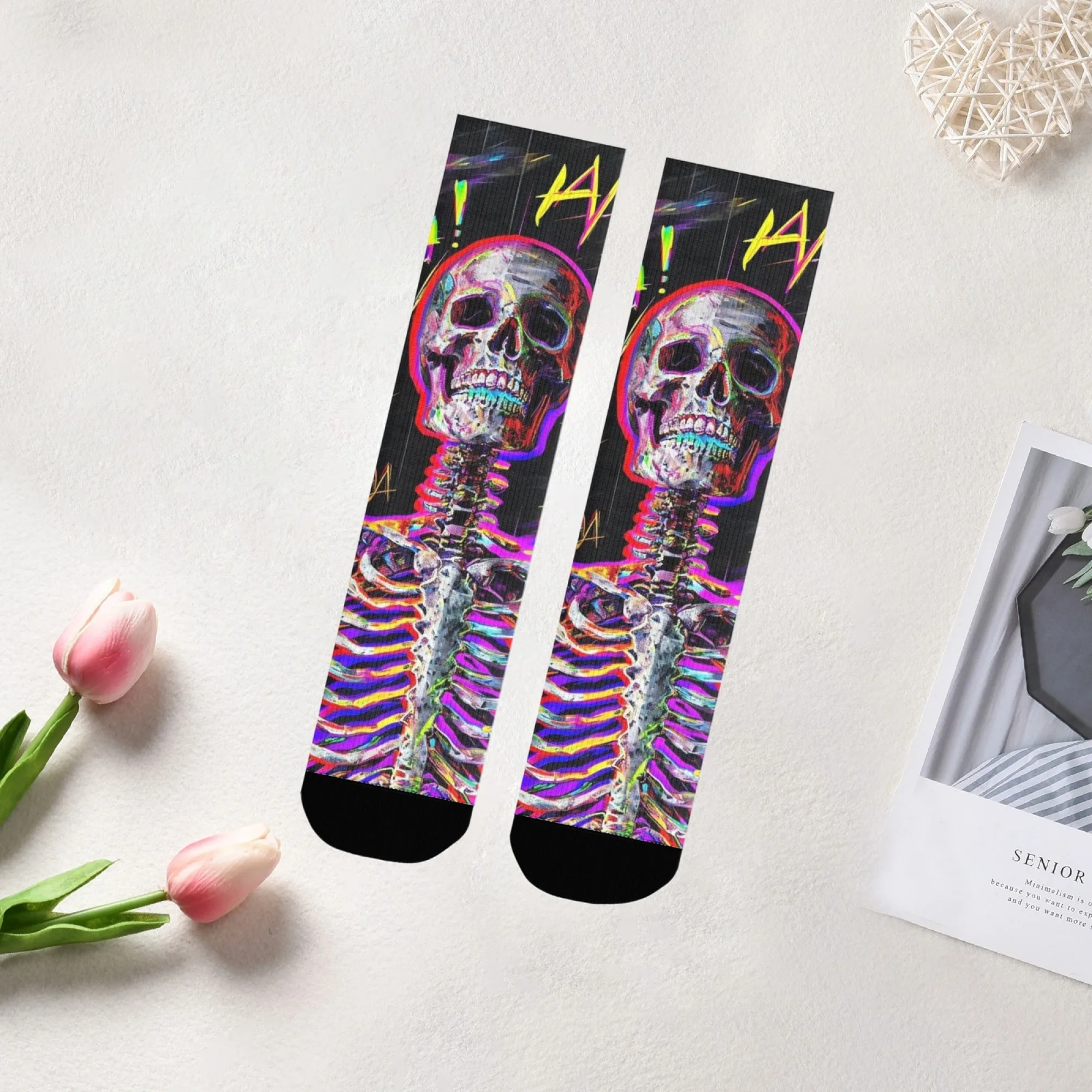 Novelty Neon Skull Skeleton Crew Socks Hip Hop Street Unisex Socks Breathable Soft Comfortable Gift Outdoor Sports Daily Wear
Novelty Neon Skull Skeleton Crew Socks Hip Hop Street Unisex Socks Breathable Soft Comfortable Gift Outdoor Sports Daily Wear