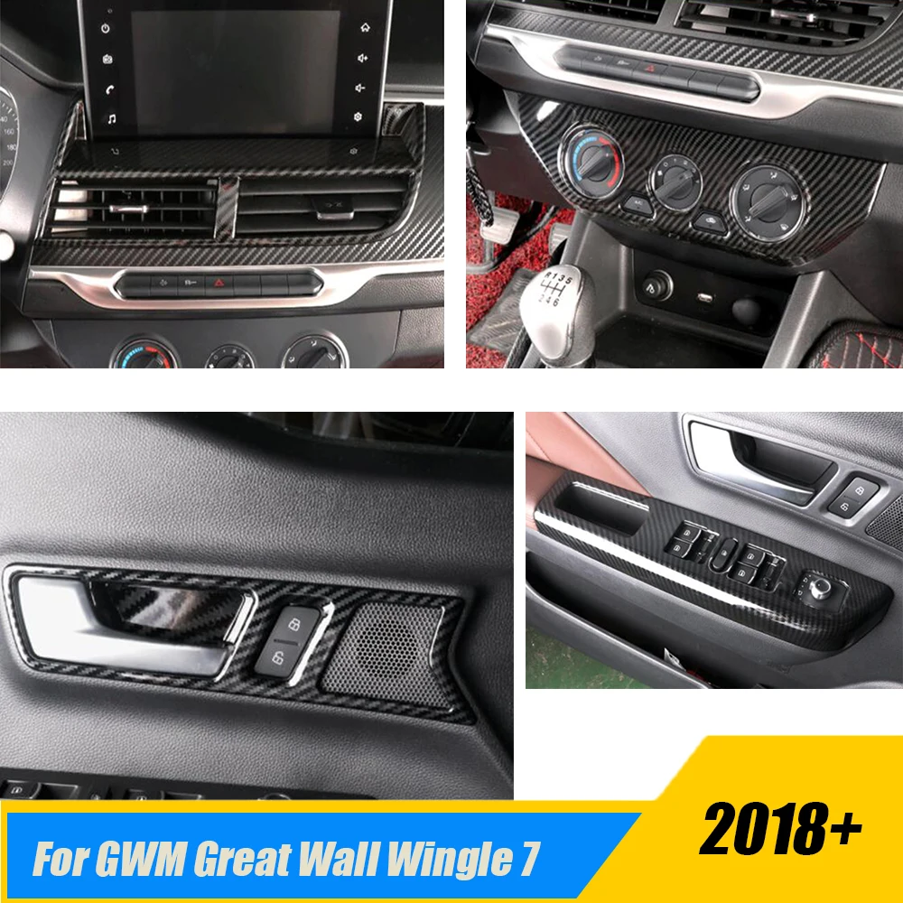 Carbon Car glass Lift /Air Conditioner Outlet / inner door Bowl Decor Cover Trim Sticker For GWM Great Wall Wingle 7 2018-2022
Carbon Car glass Lift /Air Conditioner Outlet / inner door Bowl Decor Cover Trim Sticker For GWM Great Wall Wingle 7 2018-2022