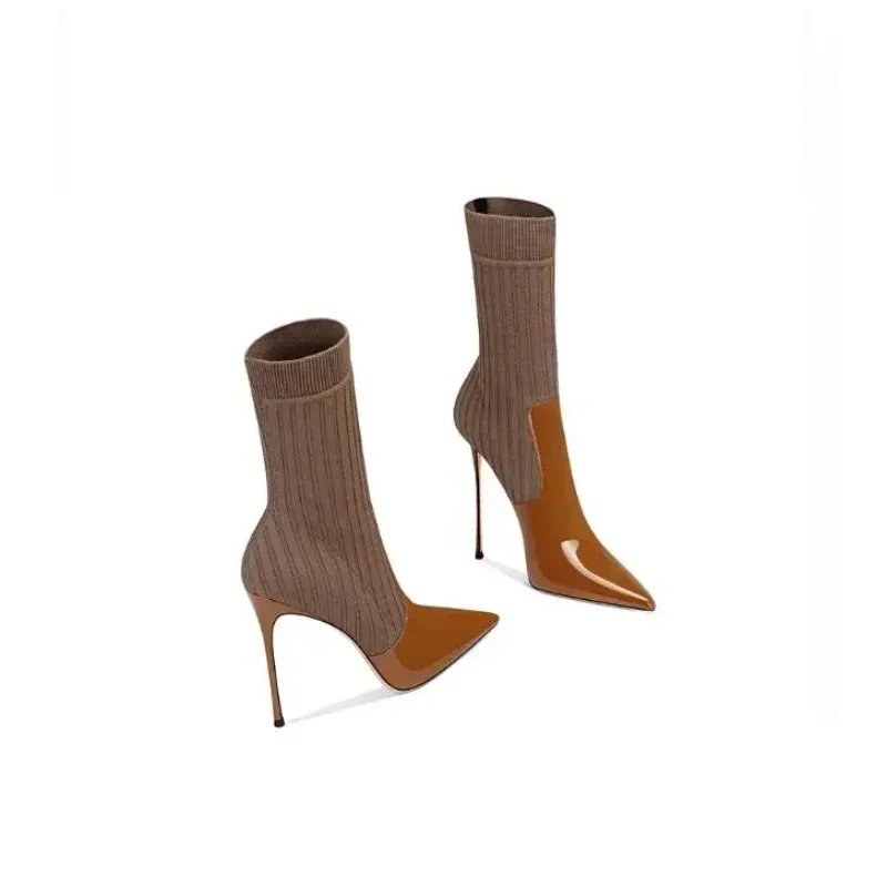 Women's Elastic Knitted Socks and Boots, Autumn Sexy High Heels, Pointed High Heels for Women, 2024
Women's Elastic Knitted Socks and Boots, Autumn Sexy High Heels, Pointed High Heels for Women, 2024