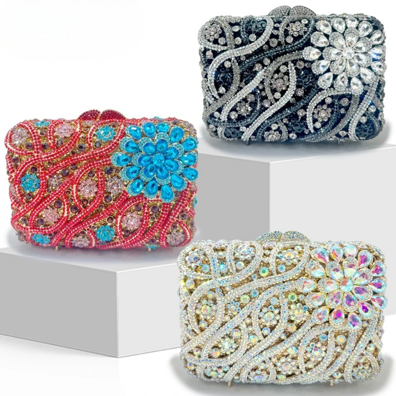 Rhinestone Wedding Dinner Bag Diamond Women's Shoulder Evening Bag
Rhinestone Wedding Dinner Bag Diamond Women's Shoulder Evening Bag