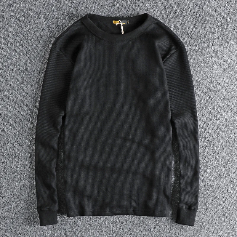 Washed Knitted Long Sleeve T-Shirt Pure Color round Neck Base Shirt Top for Men Daily Versatile Loose Fit Cotton Polyester Blend
Washed Knitted Long Sleeve T-Shirt Pure Color round Neck Base Shirt Top for Men Daily Versatile Loose Fit Cotton Polyester Blend