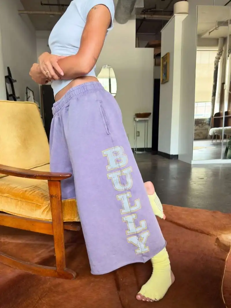BULLY Print Wide Leg Sweatpants Washed Purple Baggy Joggers Y2K Streetwear Loose Track Pants Unisex Grunge Oversized Trousers
BULLY Print Wide Leg Sweatpants Washed Purple Baggy Joggers Y2K Streetwear Loose Track Pants Unisex Grunge Oversized Trousers