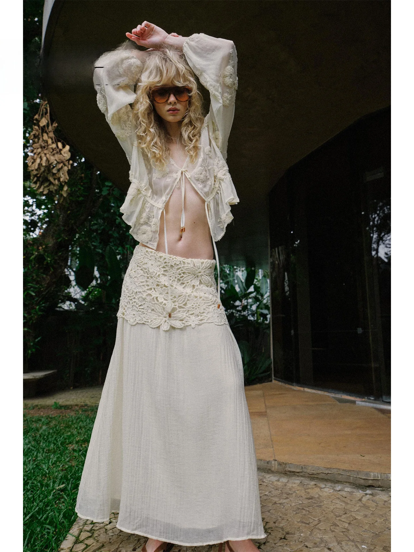 Summer 2026 Casual Hooked Floral Splicing A-Line Midi Skirt Elegant Ladylike Standard Fit Pleated Detail Ladies' mid Waist
Summer 2026 Casual Hooked Floral Splicing A-Line Midi Skirt Elegant Ladylike Standard Fit Pleated Detail Ladies' mid Waist