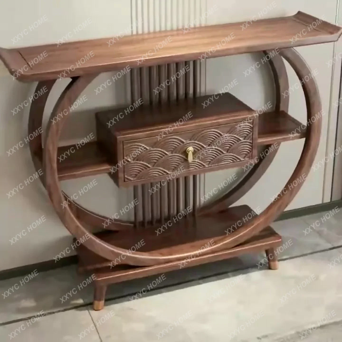 Light luxury North American black walnut entry against the wall, living room case table
Light luxury North American black walnut entry against the wall, living room case table