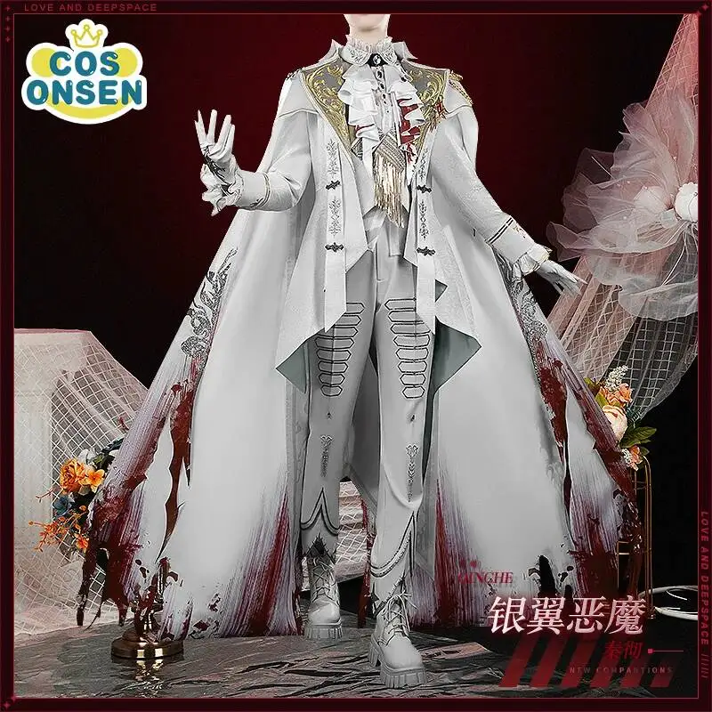 New Love And Deepspace Sylus Qin Che Fiesta Carnival Halloween Cos Cosplay Silver Winged Demon Clothing
New Love And Deepspace Sylus Qin Che Fiesta Carnival Halloween Cos Cosplay Silver Winged Demon Clothing