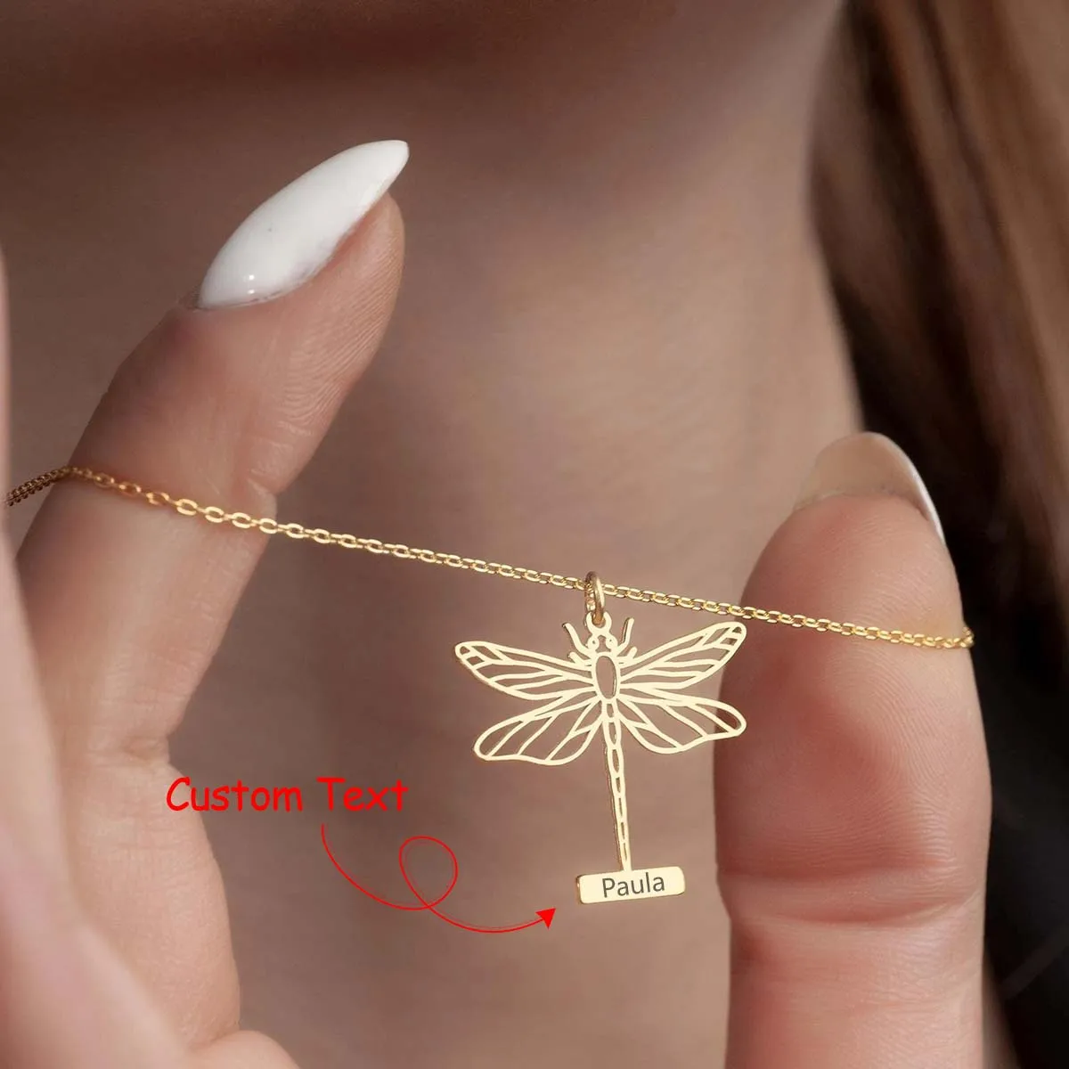 Dragonfly Necklace with Custom Name, Personalized Insect Pendant, Custom Gift for Her, Handmade Jewelry, Anniversary Gift
Dragonfly Necklace with Custom Name, Personalized Insect Pendant, Custom Gift for Her, Handmade Jewelry, Anniversary Gift