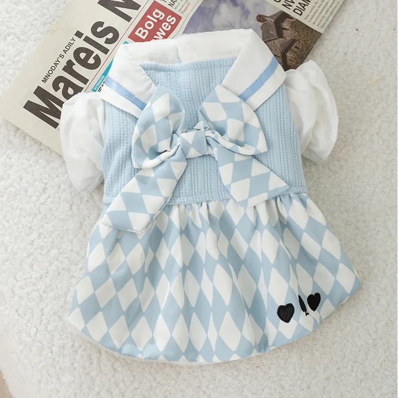 Autumn and Winter JK Plaid Skirt Plush Warm Dog Dress Teddy Fashion Cardigan Pet Two Legged Clothes XS-XL
Autumn and Winter JK Plaid Skirt Plush Warm Dog Dress Teddy Fashion Cardigan Pet Two Legged Clothes XS-XL