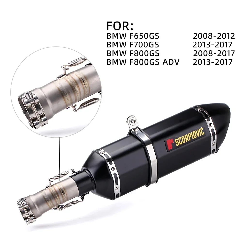 S T For BMW F800GS F650GS F700GS F800GT Exhaust Pipe Motorcycle Mid Link Tube Slip On 51mm Mufflers With DB Killer Left Side Esc
S T For BMW F800GS F650GS F700GS F800GT Exhaust Pipe Motorcycle Mid Link Tube Slip On 51mm Mufflers With DB Killer Left Side Esc