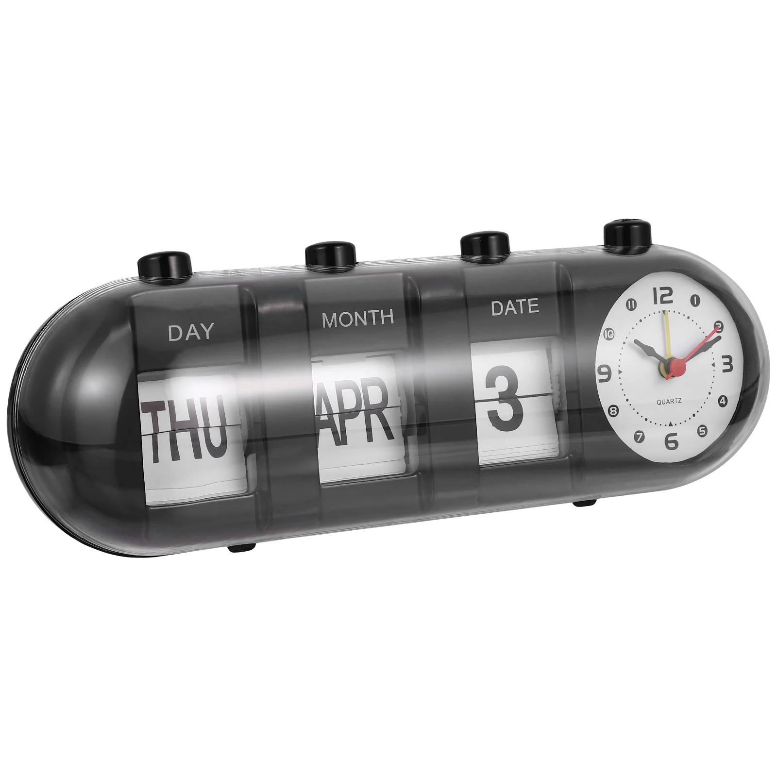 Manual Flip Calendar Home Office Plastic Perpetual Date Month Alarm Clock Desk with Calendars Practical Convenient
Manual Flip Calendar Home Office Plastic Perpetual Date Month Alarm Clock Desk with Calendars Practical Convenient