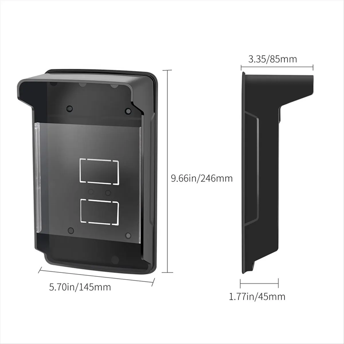(A32M) Outdoor Waterproof Cover Rain Proof Shell with Transparent Panel for Access Control System Face Recognition Machines