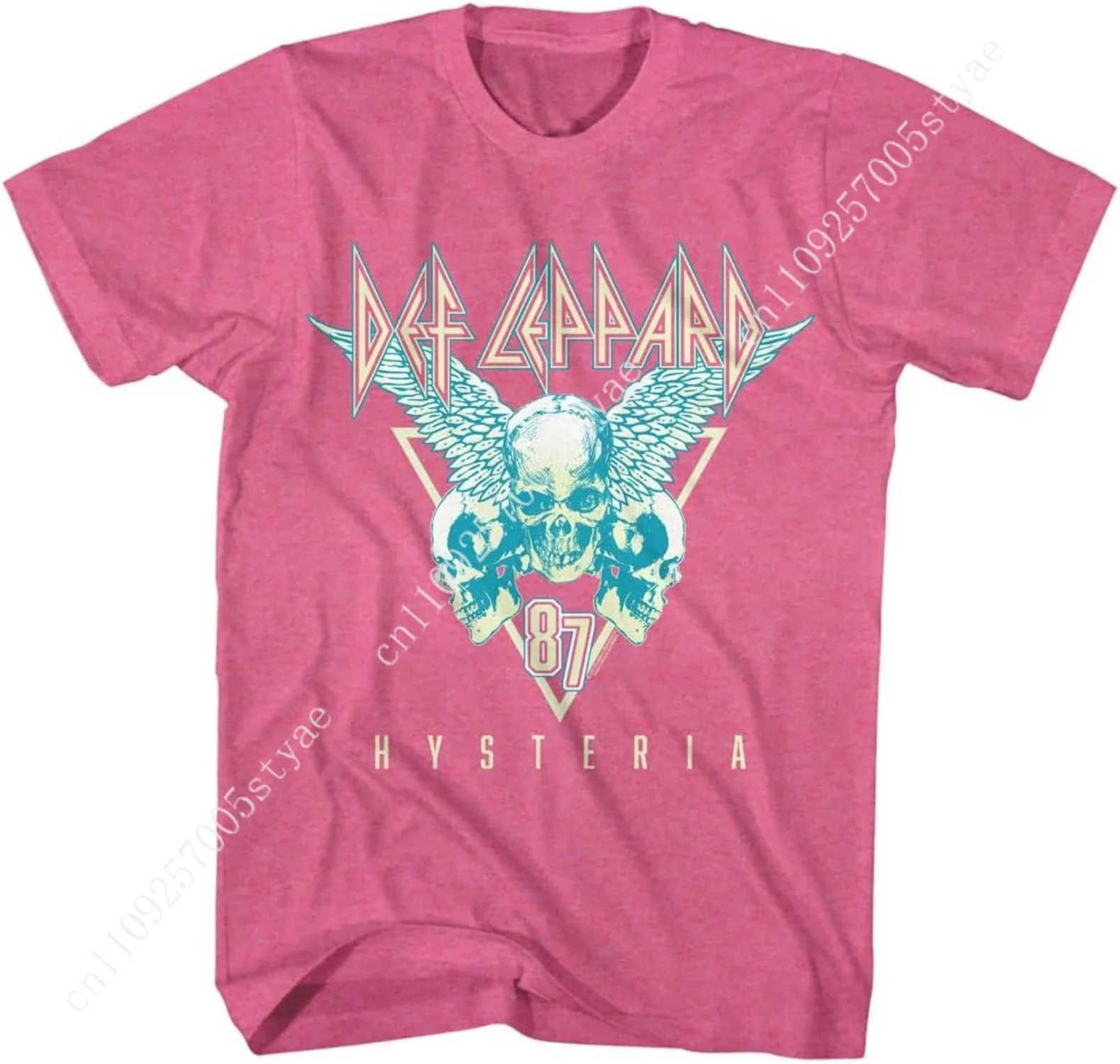 Def Leppard Hysteria '87 Three Skulls Adult Pink Heather Short Sleeve T Shirt 80s Rock Music Graphic Tees
Def Leppard Hysteria '87 Three Skulls Adult Pink Heather Short Sleeve T Shirt 80s Rock Music Graphic Tees