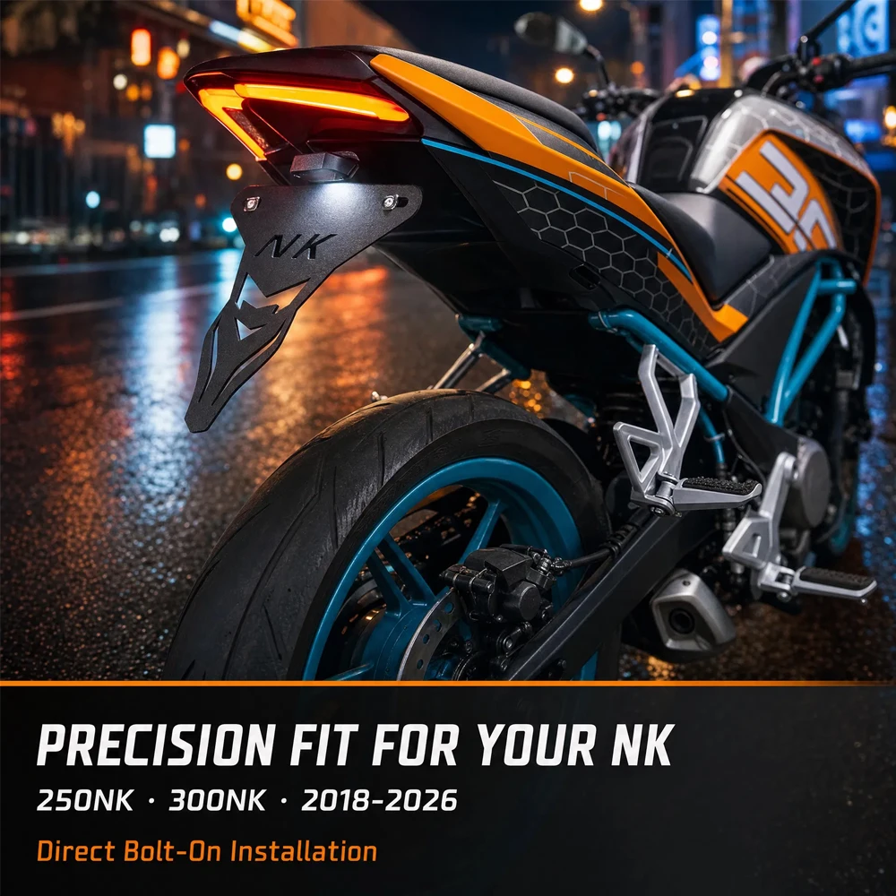For CFMOTO CF 300NK 250NK 300 NK 250 300 Motorcycle License Plate Frame Holder Rear Fender Tidy Eliminator Registration Bracket
For CFMOTO CF 300NK 250NK 300 NK 250 300 Motorcycle License Plate Frame Holder Rear Fender Tidy Eliminator Registration Bracket