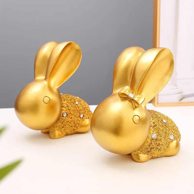 Two Golden Rabbits Resin Made High Quality Delicate Home Office Indoor Decoration Craft Decorative Rabbits
Two Golden Rabbits Resin Made High Quality Delicate Home Office Indoor Decoration Craft Decorative Rabbits