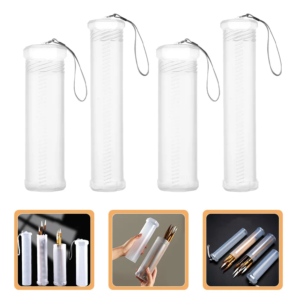 4pcs Plastic Brush Storage Tubes, Clear Paint Brush Holder Watercolor Pen Container For Watercolor Drawing Tools Artist Supplies
4pcs Plastic Brush Storage Tubes, Clear Paint Brush Holder Watercolor Pen Container For Watercolor Drawing Tools Artist Supplies