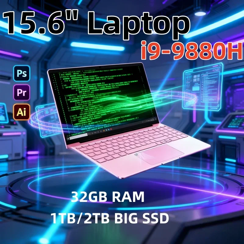 Lightweight 15.6 Carry-On Notebook PC I9-9880H, 32GB RAM 2TB Disk, 5000mAh Durable Battery Fit School Learning & All Daily Work
Lightweight 15.6 Carry-On Notebook PC I9-9880H, 32GB RAM 2TB Disk, 5000mAh Durable Battery Fit School Learning & All Daily Work