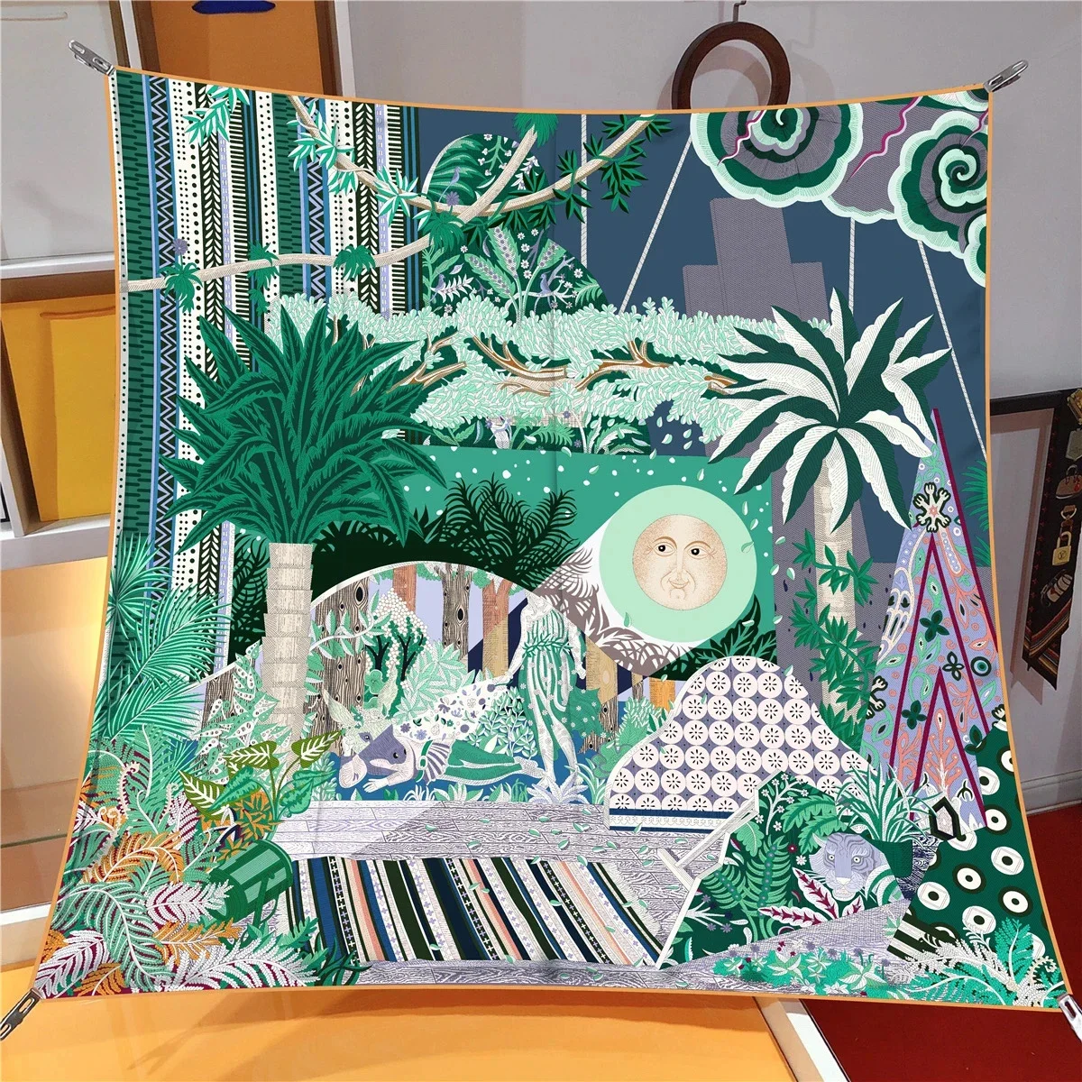 NEW Summertime 90*90CM Floral Scarf Shawls Fashion Brand Beach Sunscreen Silk Scarves Print Square Headband Bandannas
NEW Summertime 90*90CM Floral Scarf Shawls Fashion Brand Beach Sunscreen Silk Scarves Print Square Headband Bandannas