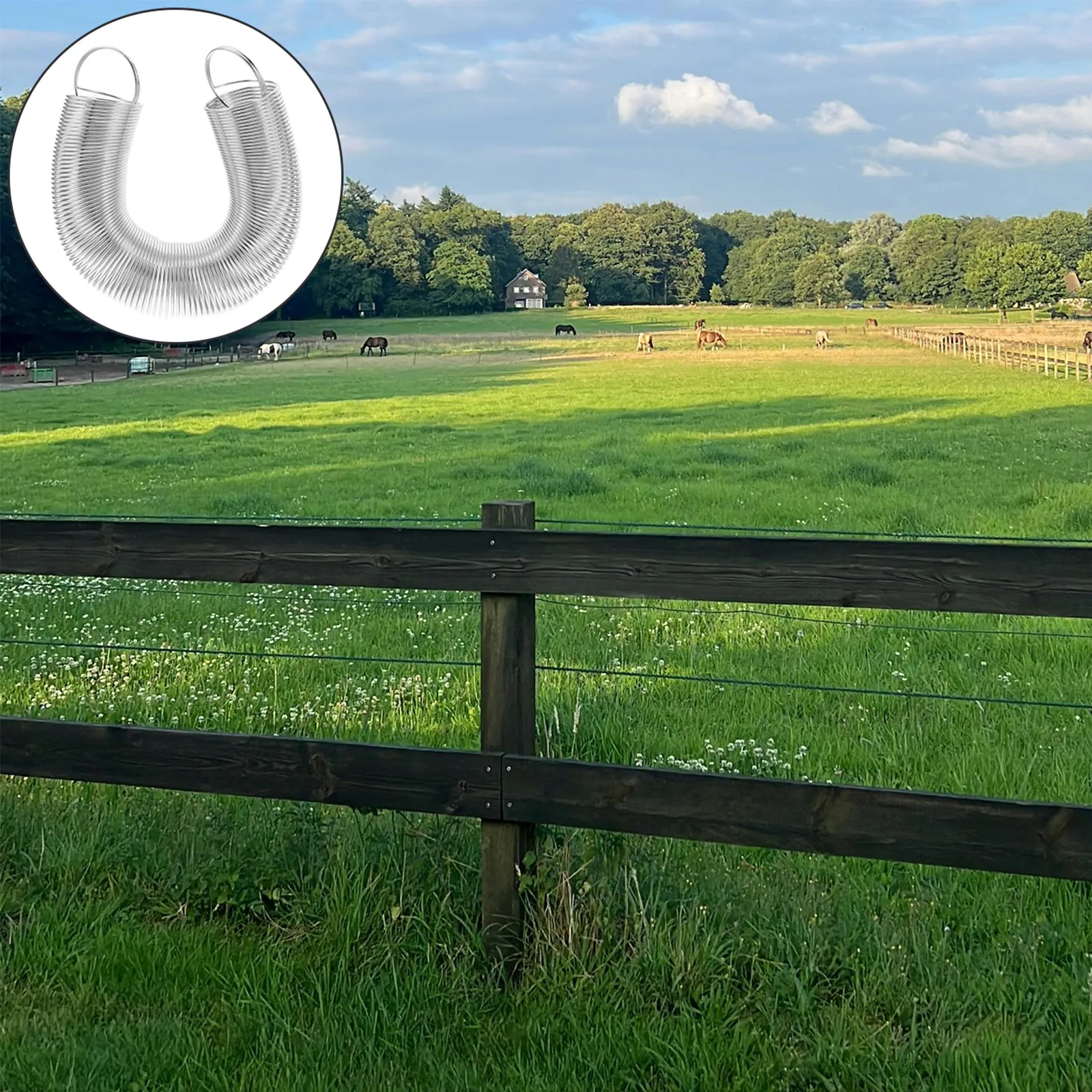 Electric Gate Kit Stainless Steel Tension Extension Spring For Pasture Fence Replacement Livestock Fence Part Spring For Field
Electric Gate Kit Stainless Steel Tension Extension Spring For Pasture Fence Replacement Livestock Fence Part Spring For Field