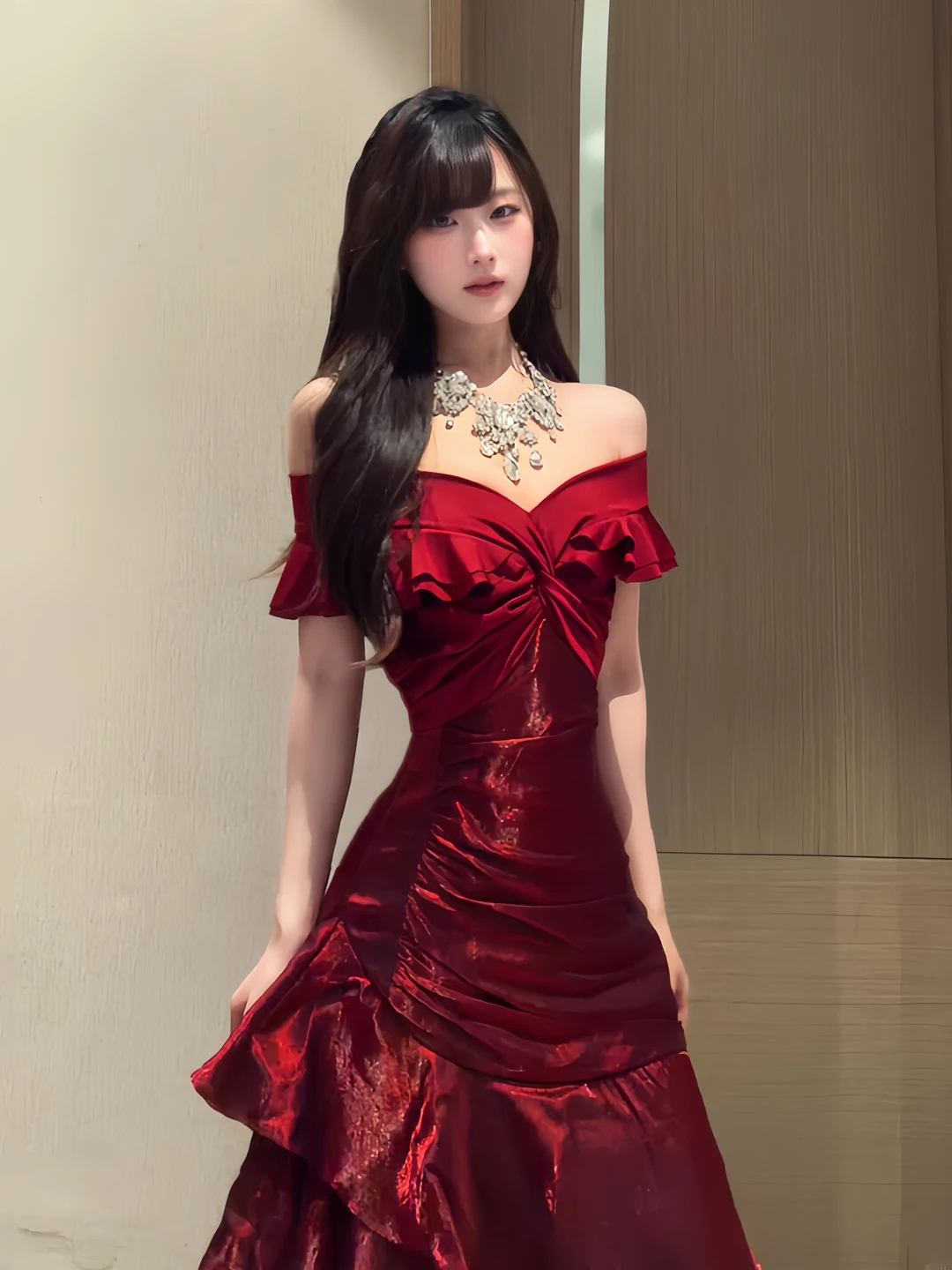 Elegant Vintage Style One Shoulder Wine Red Dress with Ruffle Waist Design Fashionable Evening City Commute Summer A-Line Skirt
Elegant Vintage Style One Shoulder Wine Red Dress with Ruffle Waist Design Fashionable Evening City Commute Summer A-Line Skirt